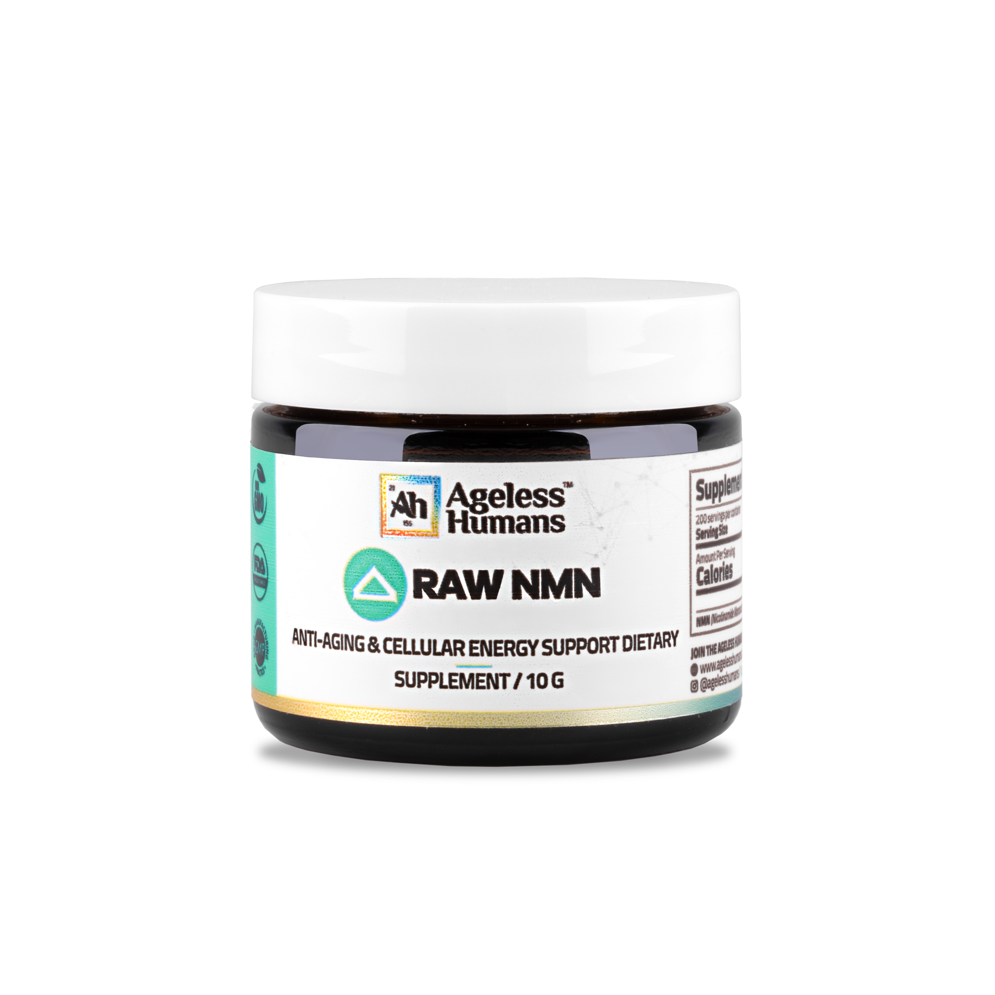Ageless Humans RAW NMN Powder Pure Nicotinamide Mononucleotide - pharmaceutical NMN powder 99.99% pure NAD+ booster 10 g