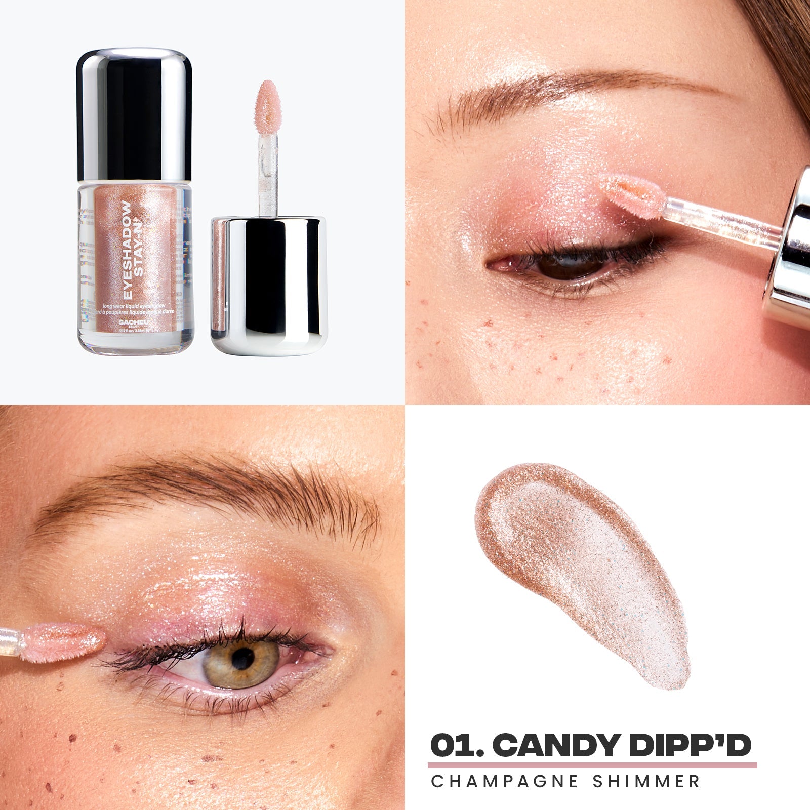Sacheu Eyeshadow STAY-N® - długotrwały cień do powiek w płynie z kwasem hialuronowym