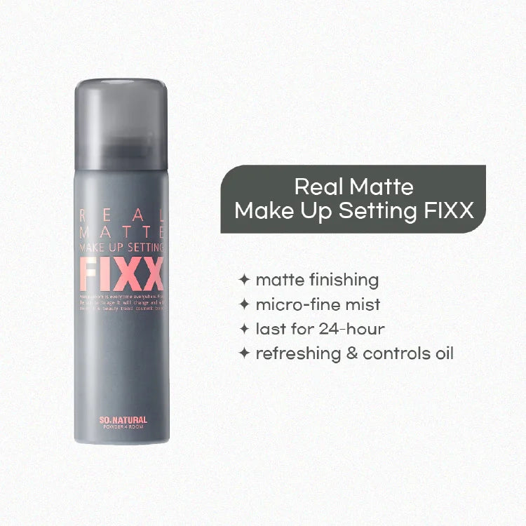 So Natural Real Matte Make Up Setting Fixx - matujący spray utrwalający makijaż 75 ml