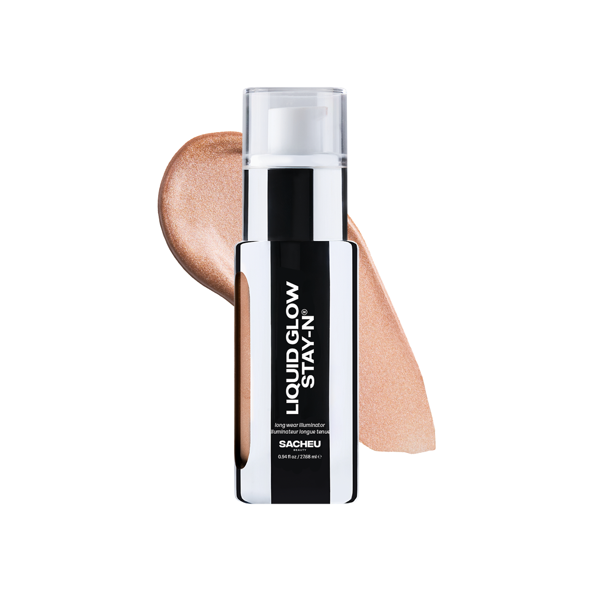 Sacheu Liquid Glow STAY-N® - długotrwały rozświetlacz w płynie z kwasem hialuronowym i skwalanem 27.68 ml