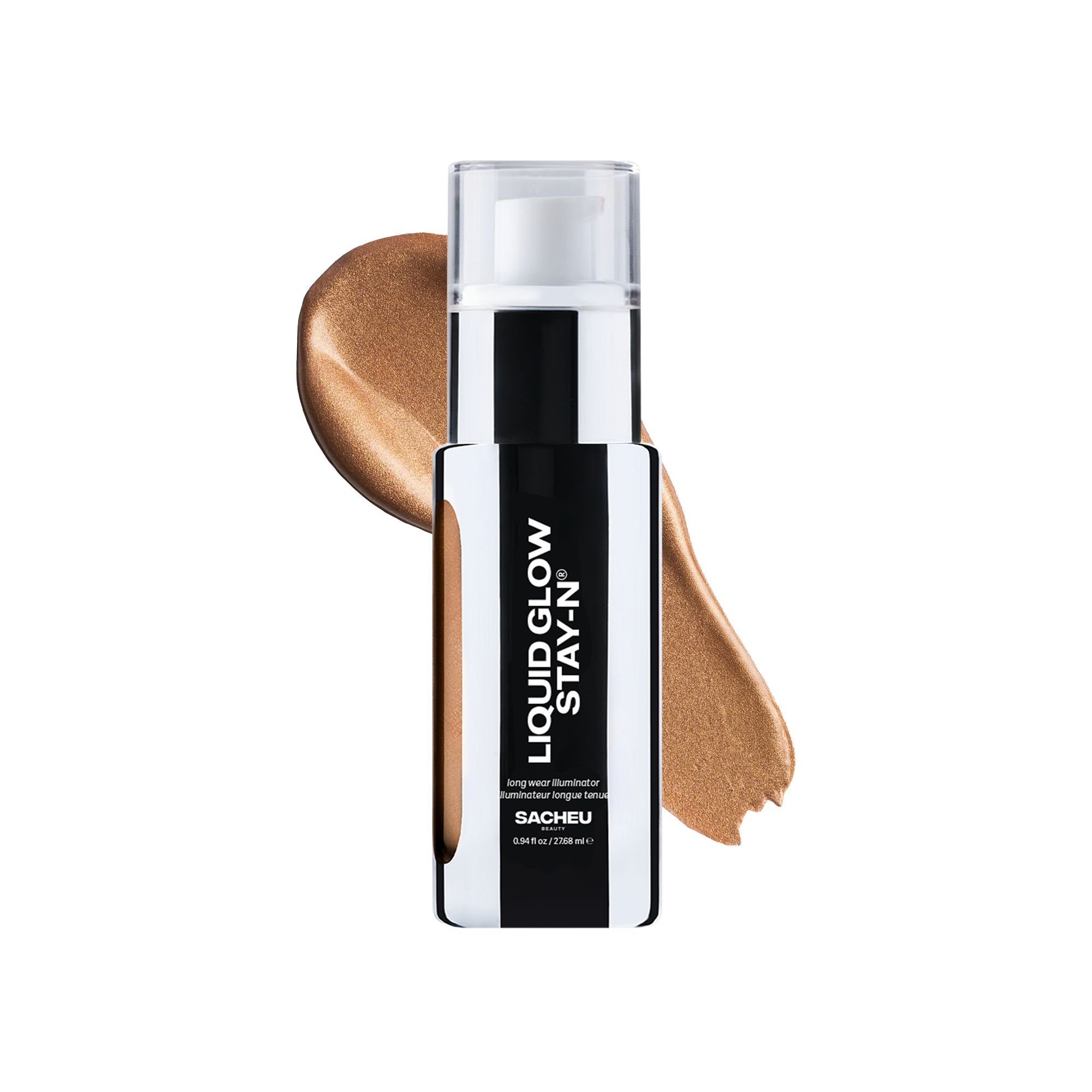 Sacheu Liquid Glow STAY-N® - długotrwały rozświetlacz w płynie z kwasem hialuronowym i skwalanem 27.68 ml