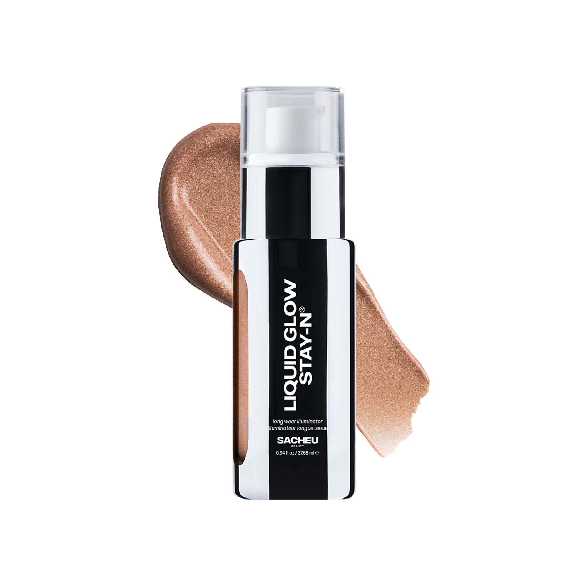 Sacheu Liquid Glow STAY-N® - długotrwały rozświetlacz w płynie z kwasem hialuronowym i skwalanem 27.68 ml