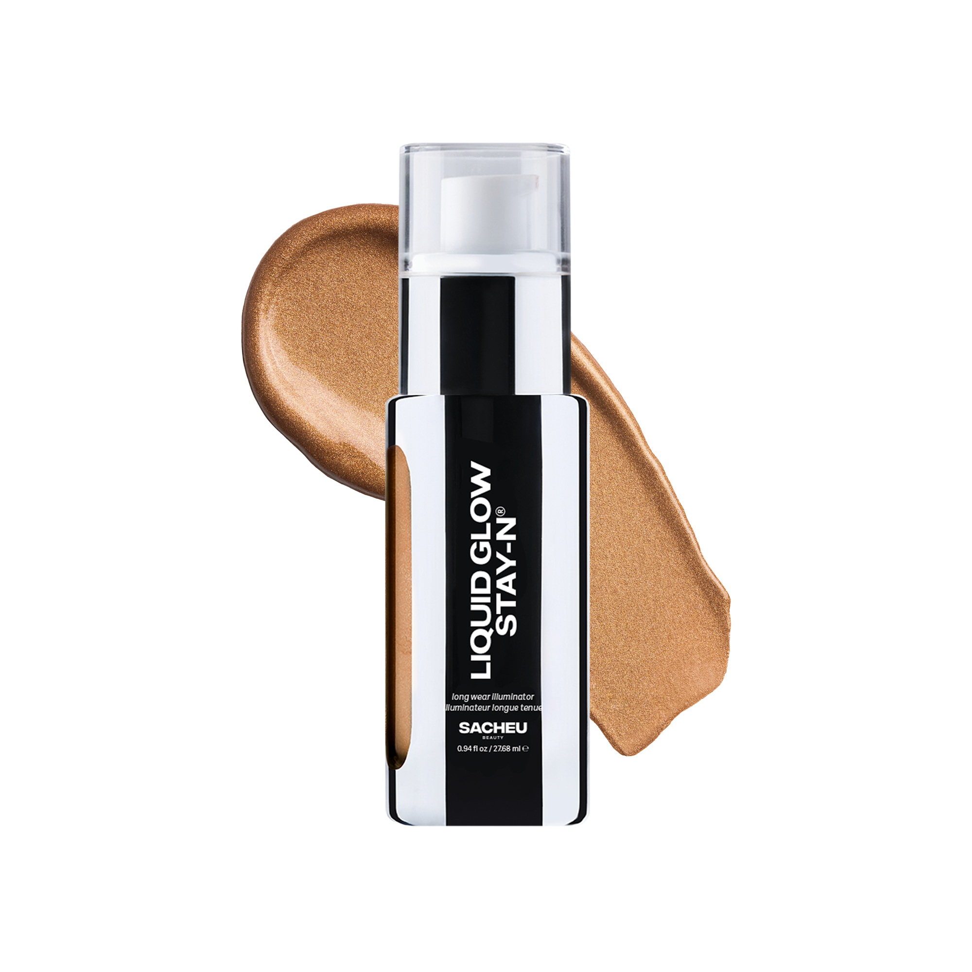 Sacheu Liquid Glow STAY-N® - długotrwały rozświetlacz w płynie z kwasem hialuronowym i skwalanem 27.68 ml