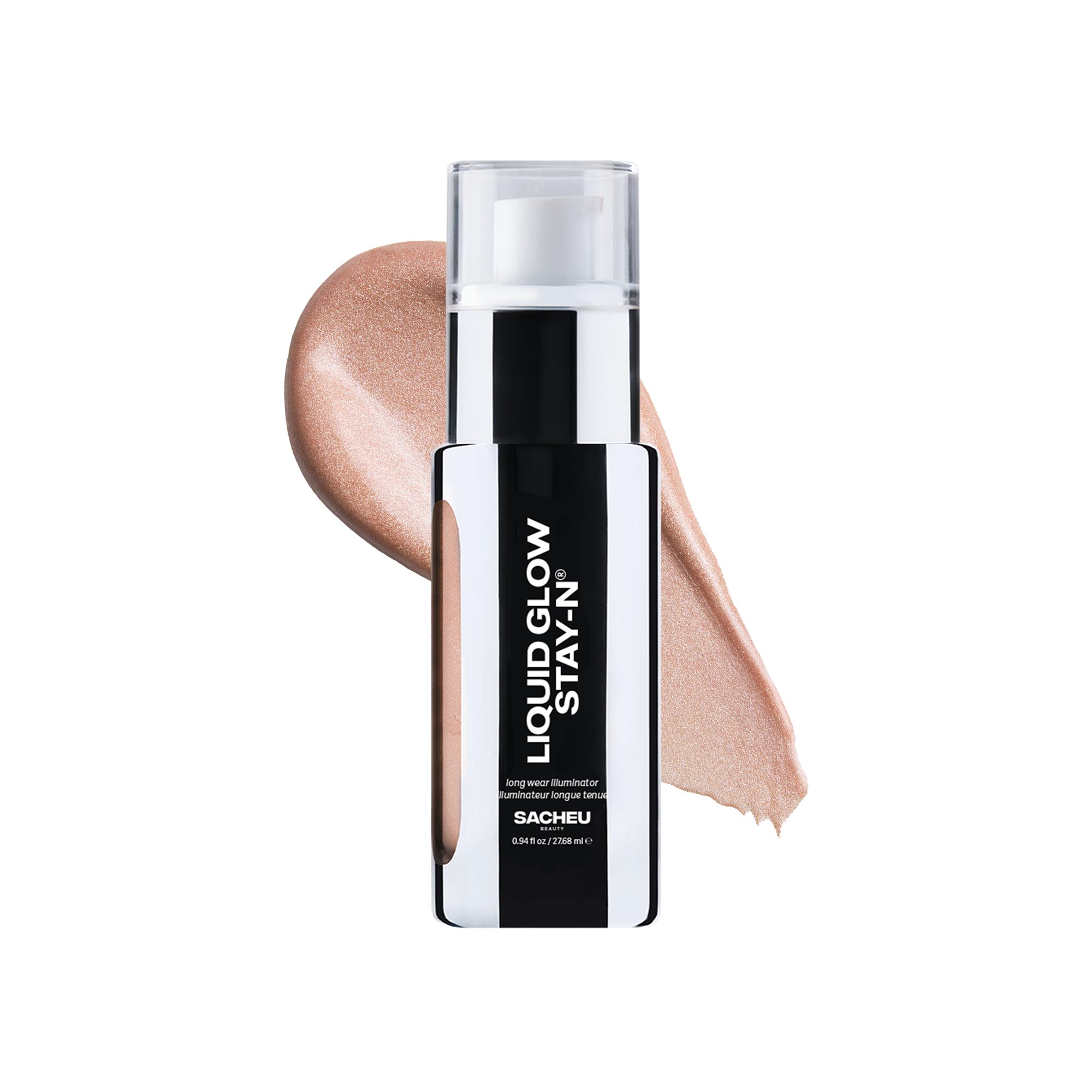 Sacheu Liquid Glow STAY-N® - długotrwały rozświetlacz w płynie z kwasem hialuronowym i skwalanem 27.68 ml