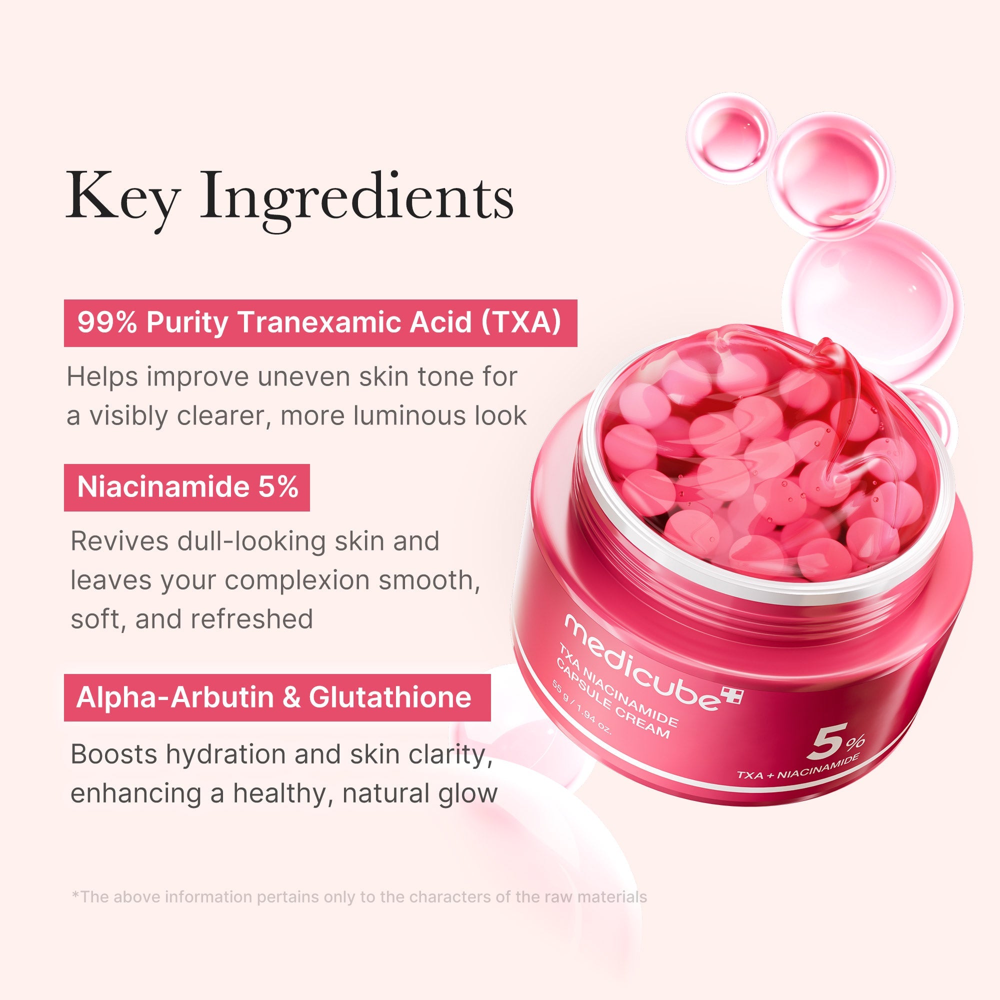 Medicube Red Concealing TXA Niacinamide Capsule Cream - rozjaśniający krem do twarzy z kapsułkami TXA i niacynamidem 55 g