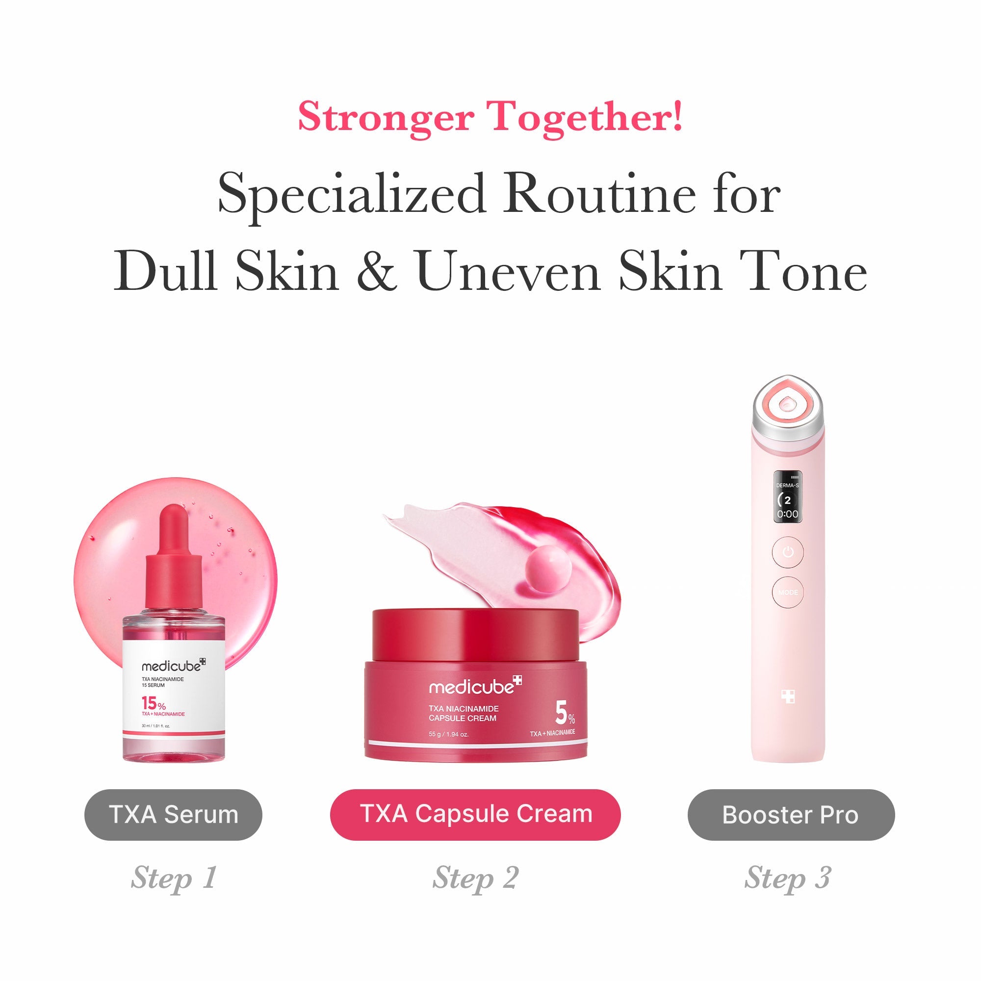 Medicube Red Concealing TXA Niacinamide Capsule Cream - rozjaśniający krem do twarzy z kapsułkami TXA i niacynamidem 55 g