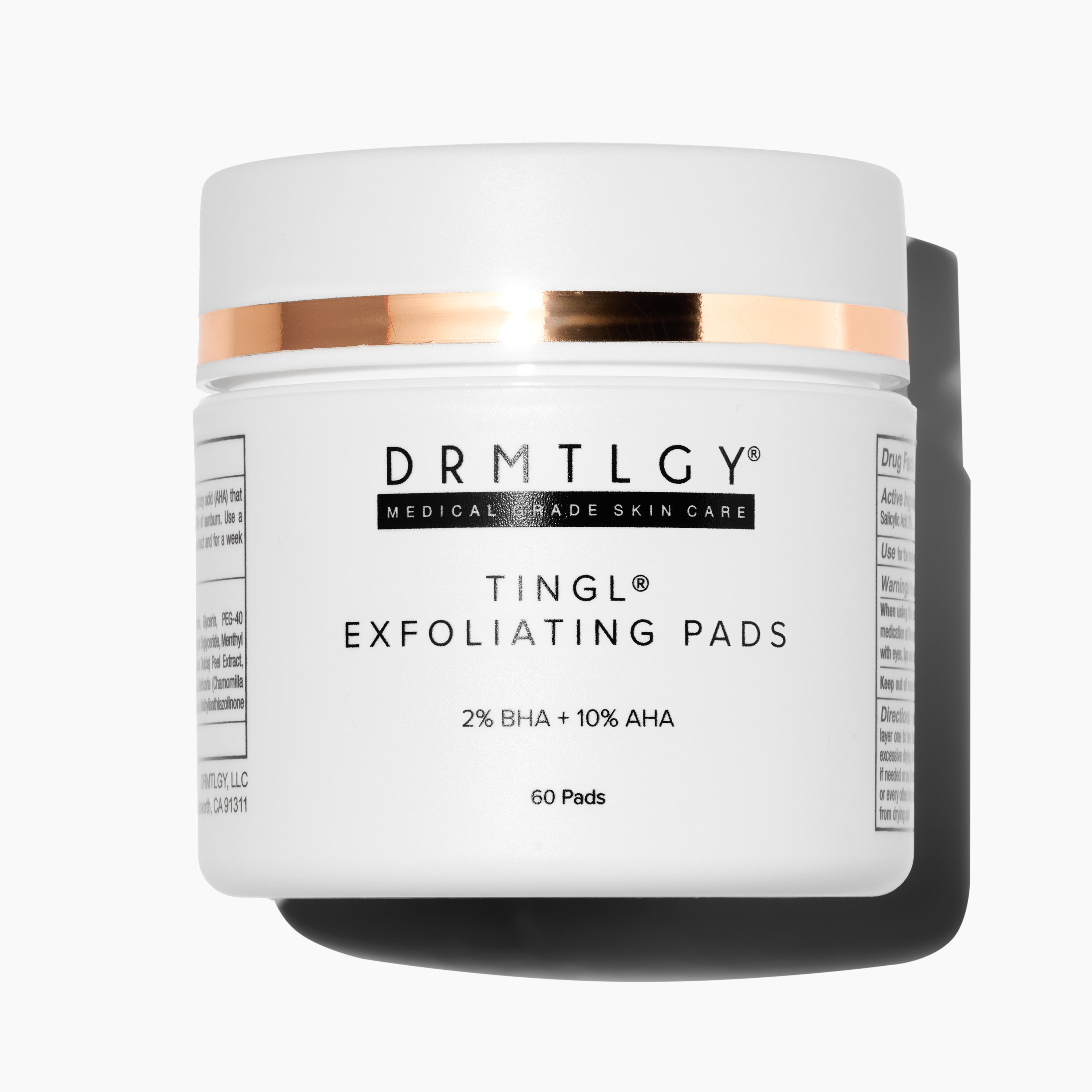 DRMTLGY Tingl Exfoliating Pads AHA and BHA Exfoliating Facial Pads 60 pcs