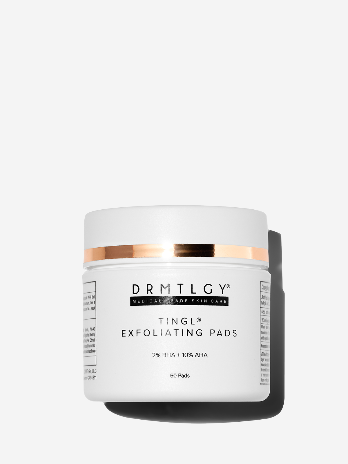 DRMTLGY Tingl Exfoliating Pads AHA and BHA Exfoliating Facial Pads 60 pcs