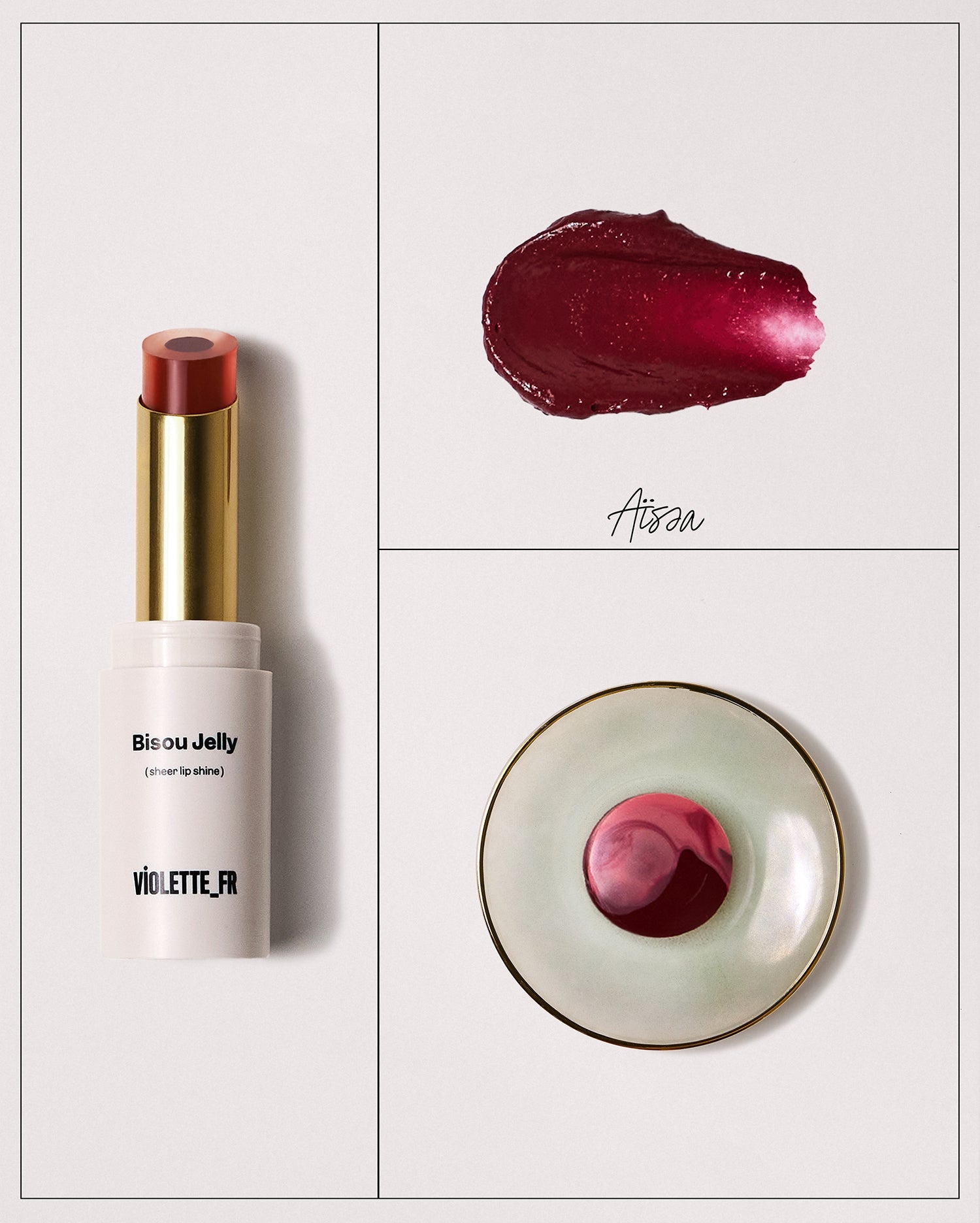 Violette_FR Bisou Jelly Sheer Shine Lipstick - nawilżająca szminka z żelową warstwą i witaminą E 2.5 g