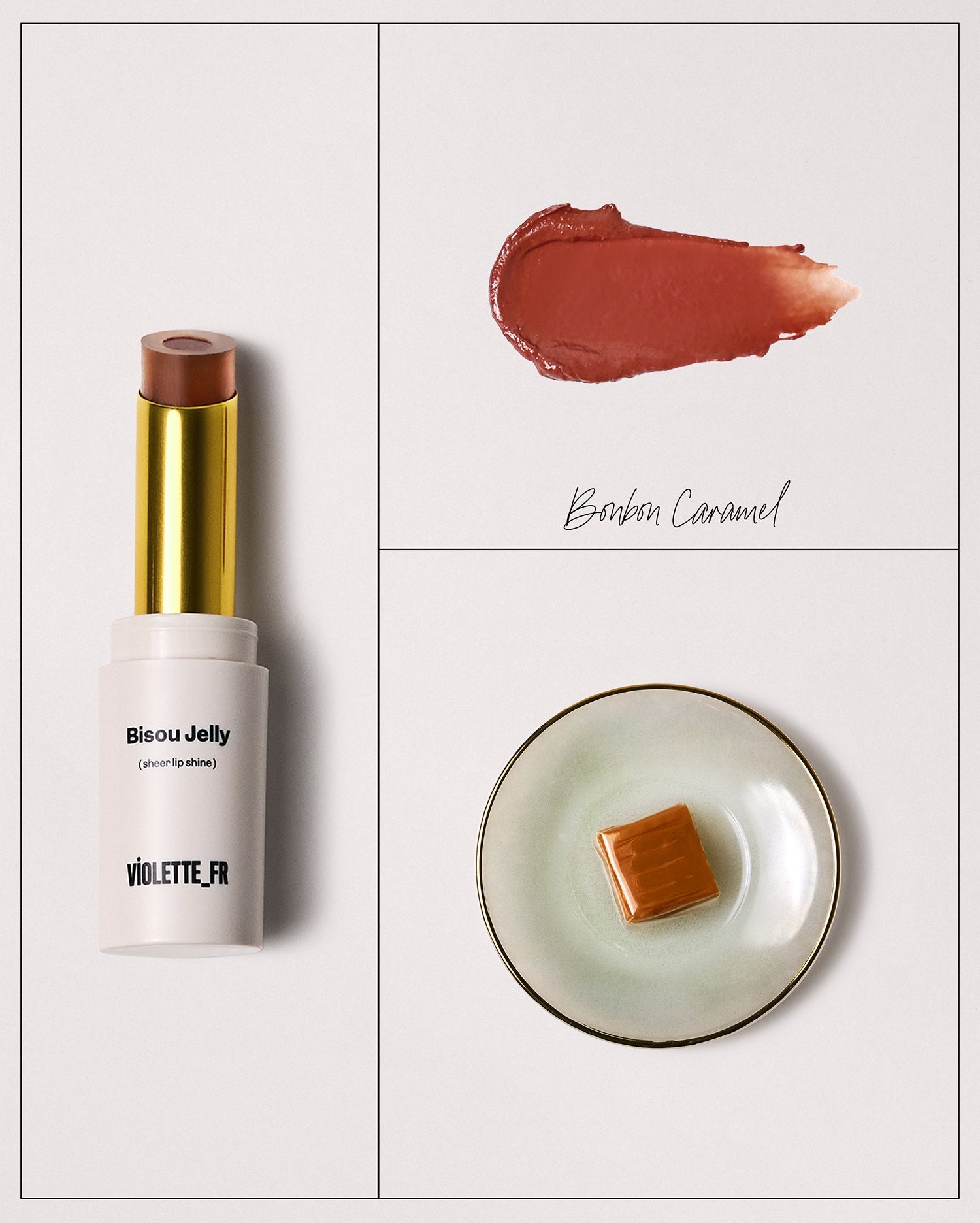 Violette_FR Bisou Jelly Sheer Shine Lipstick - nawilżająca szminka z żelową warstwą i witaminą E 2.5 g