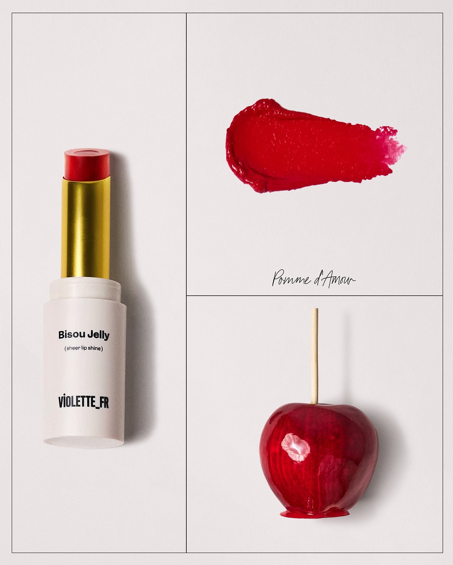Violette_FR Bisou Jelly Sheer Shine Lipstick - nawilżająca szminka z żelową warstwą i witaminą E 2.5 g