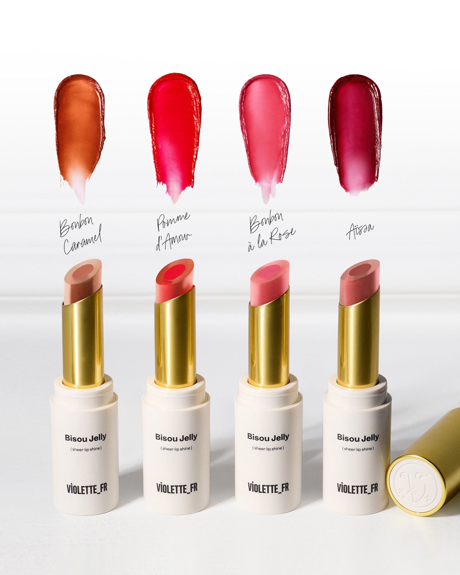 Violette_FR Bisou Jelly Sheer Shine Lipstick - nawilżająca szminka z żelową warstwą i witaminą E 2.5 g