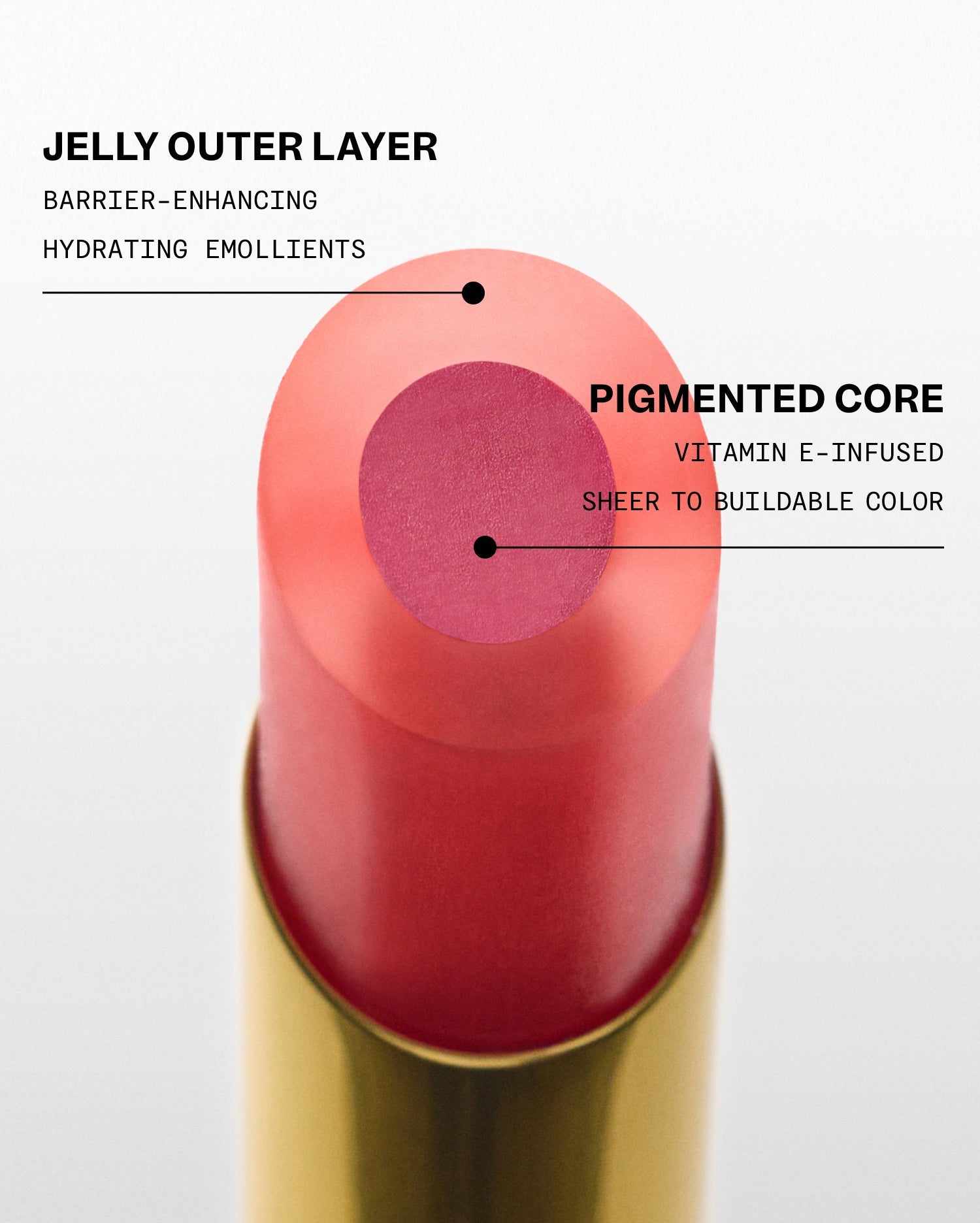 Violette_FR Bisou Jelly Sheer Shine Lipstick - nawilżająca szminka z żelową warstwą i witaminą E 2.5 g