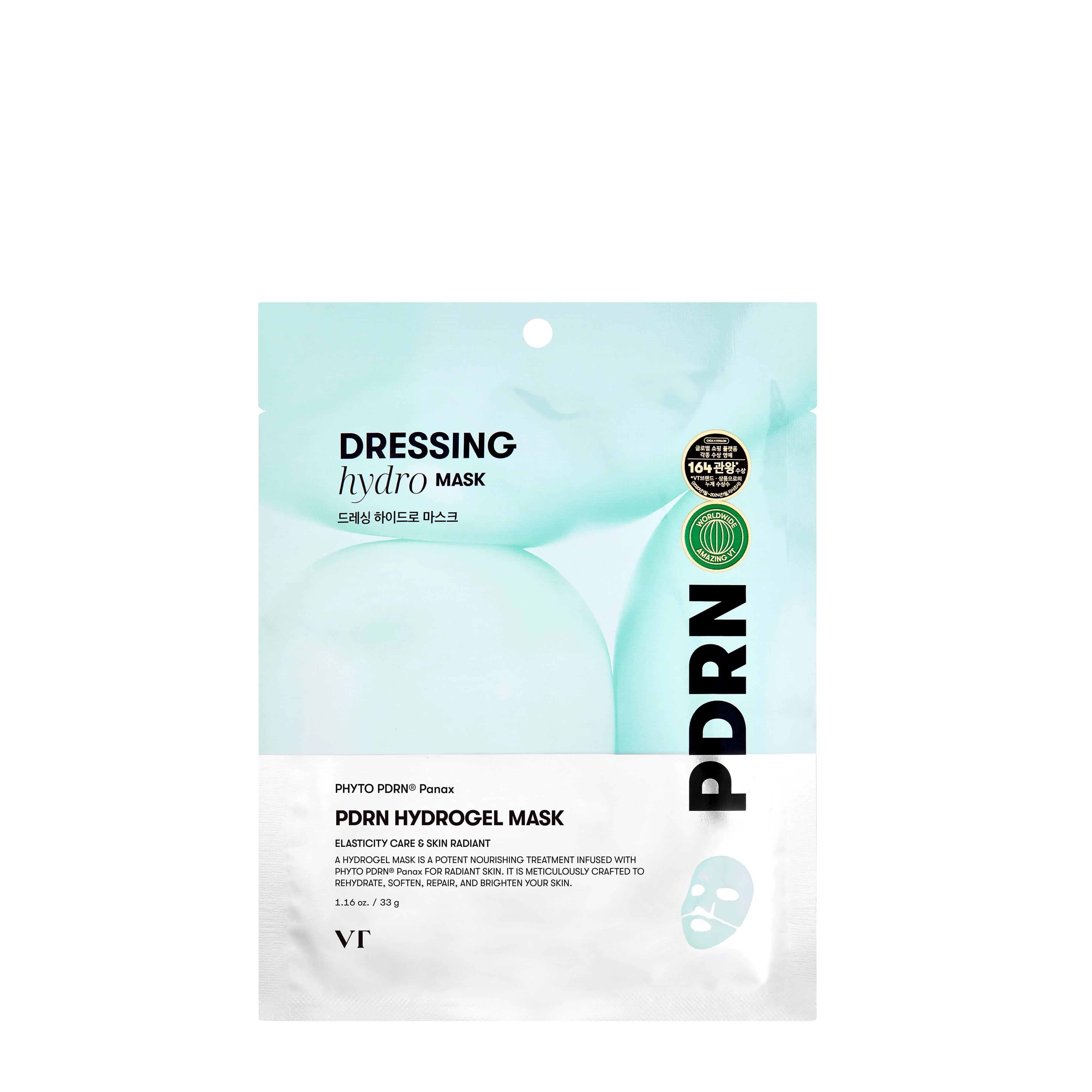 VT Cosmetics PDRN Essence Hydrogel Mask - rewitalizująca maska hydrożelowa z wegańskim PHYTO PDRN® Panax