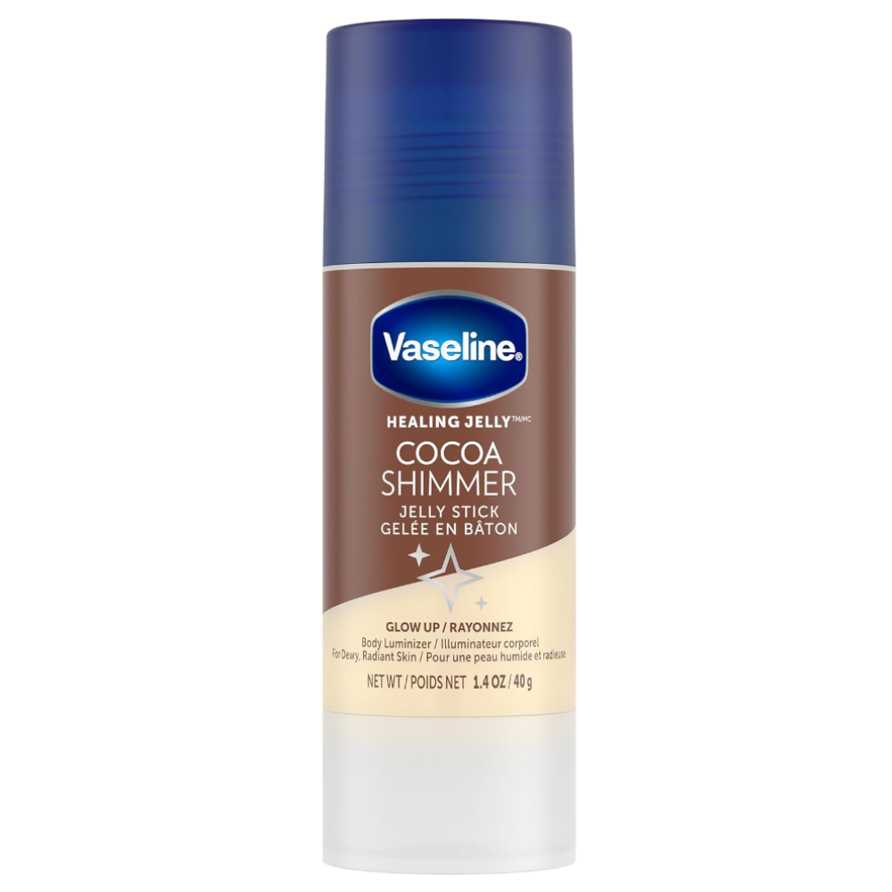 Vaseline Cocoa Shimmer Jelly Stick - rozświetlający sztyft-balsam do ciała z masłem kakaowym 40 g