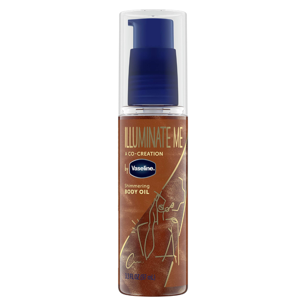Vaseline Radiant Glow Illuminate Me Shimmering Body Oil - rozświetlający olejek do ciała z miedzianym shimmerm 97 ml