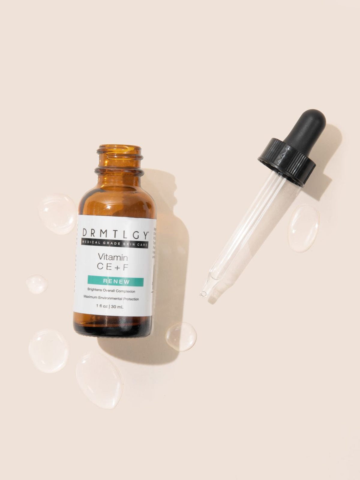 DRMTLGY Vitamin C, E + F Serum - przeciwstarzeniowe serum antyoksydacyjne z witaminą C, E i kwasem ferulowym 30 ml