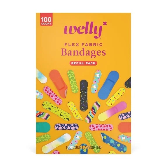 Welly Flex Fabric Bandages The Pattern Pack Refill - 14 patterns, 3 sizes, 100 count