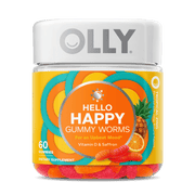 OLLY Hello Happy Gummy Worms - żelki na poprawę nastroju z ekstraktem z szafranu i witaminą D
