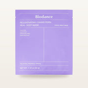 Biodance Rejuvenating Caviar PDRN Real Deep Mask - fioletowa saszetka maski, front opakowania 34 g | Ellemania