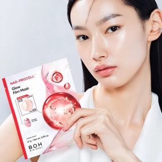 BioHeal BOH NAD+ Prizcell Glow Film Mask - maska do twarzy z liposomami nadająca blask z NAD+ 27g