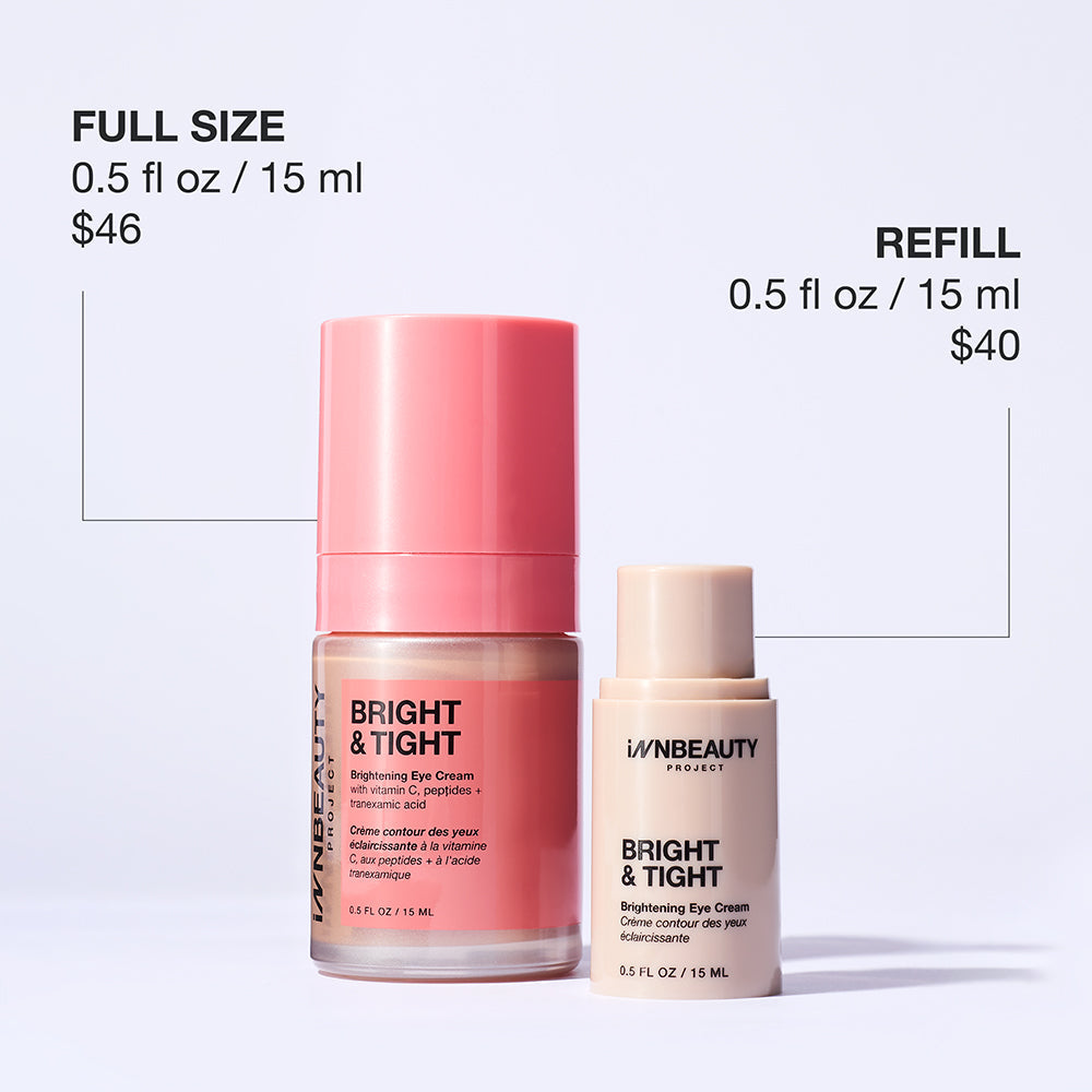 iNNBEAUTY PROJECT Bright & Tight Eye Cream - rozjaśniający krem pod oczy z witaminą C i kwasem traneksamowym 15 ml
