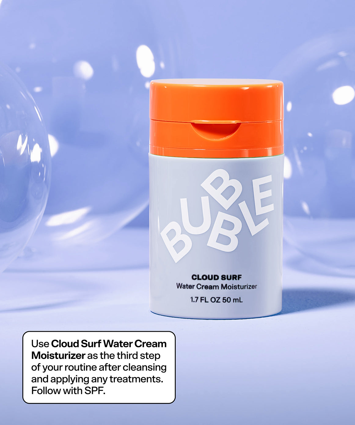 Bubble Skincare Cloud Surf Water Cream - lekki krem nawilżający bez efektu lepkości 50 ml