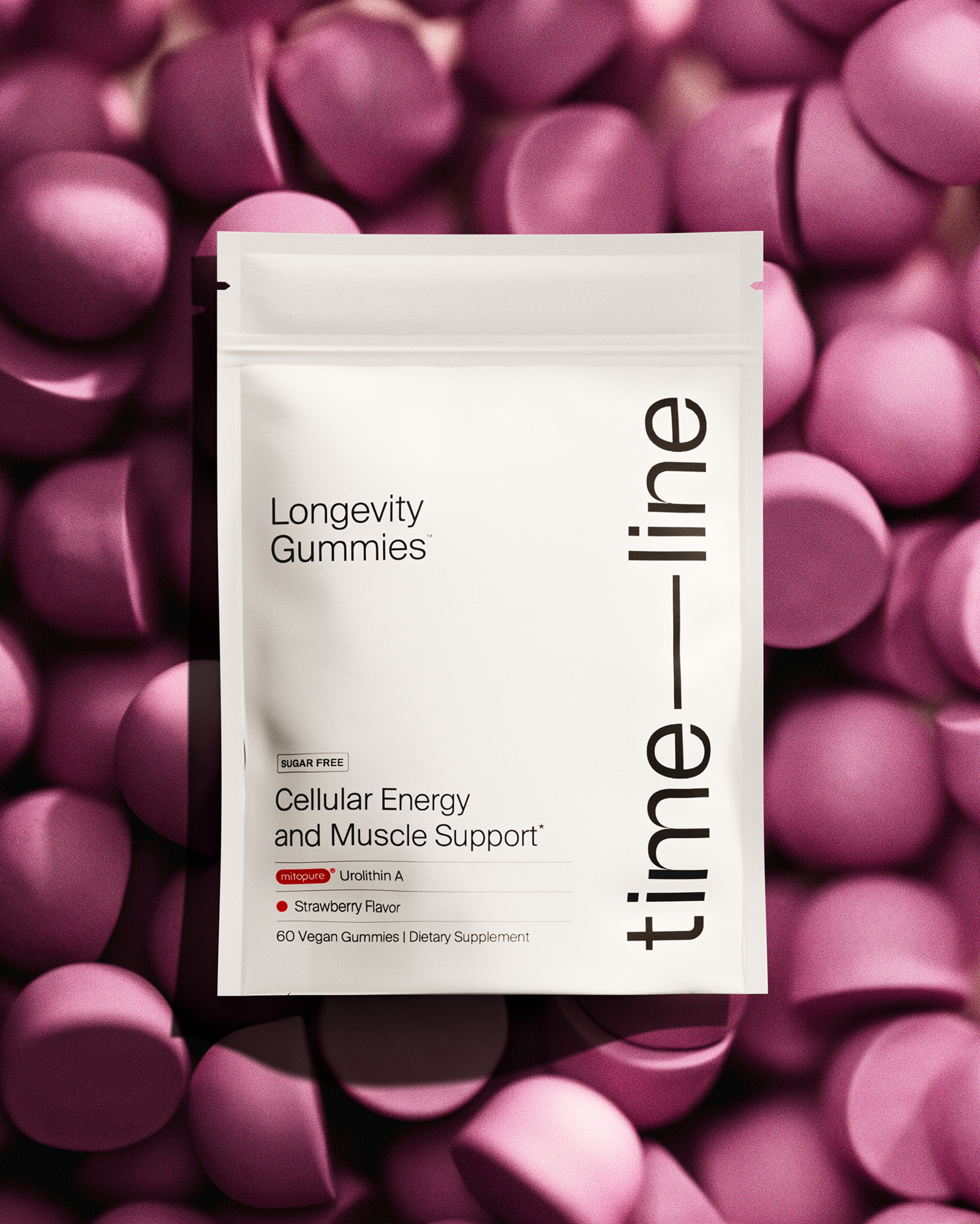 Timeline Nutrition Mitopure Urolithin A Dietary Supplement Gummies Cellular Energy Support 60 pieces 100g