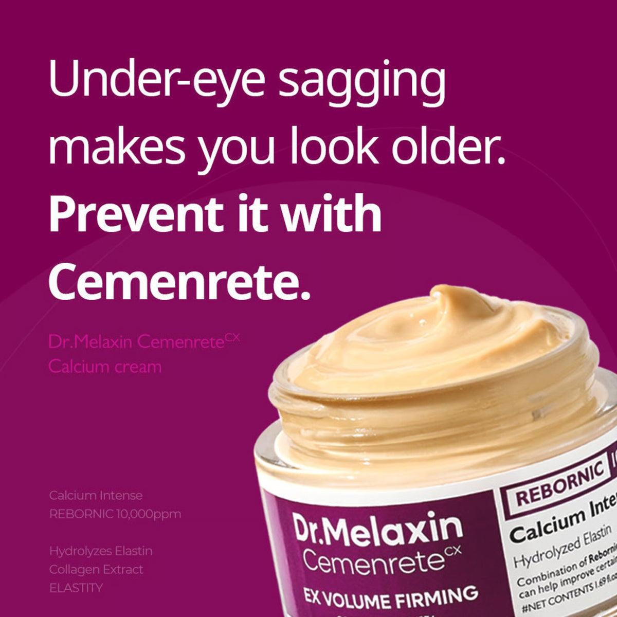 Dr.Melaxin Cemenrete Calcium Intense Cream - ujędrniający krem z kompleksem jonów wapnia 10 000 ppm 50 ml