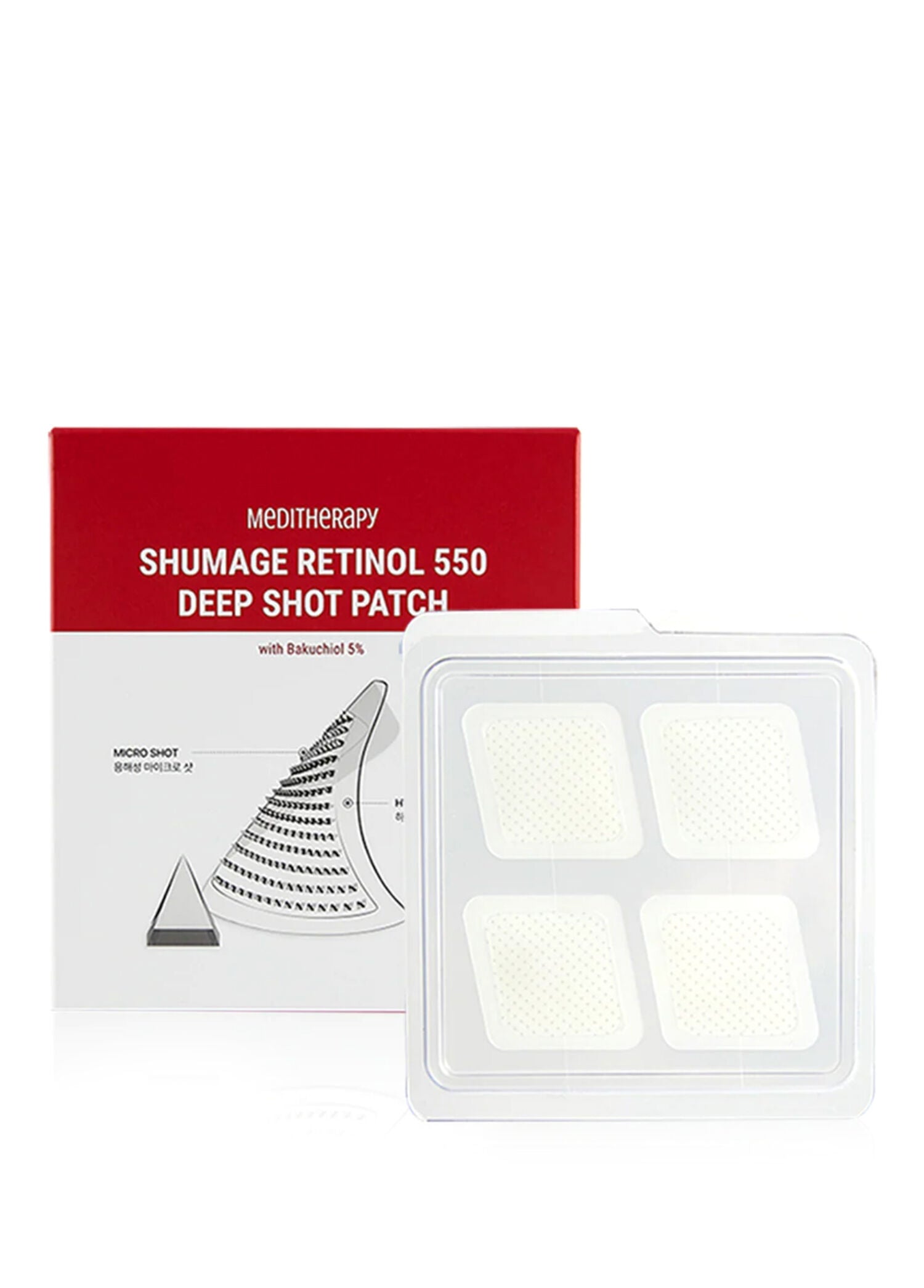 Meditherapy Shumage Retinol 550 Deep Shot Patch - mikroigłowe plastry przeciwzmarszczkowe z retinolem 30 szt.