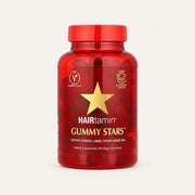 HAIRtamin Gummy Stars 60 pcs, red bottle from the front | Ellemania