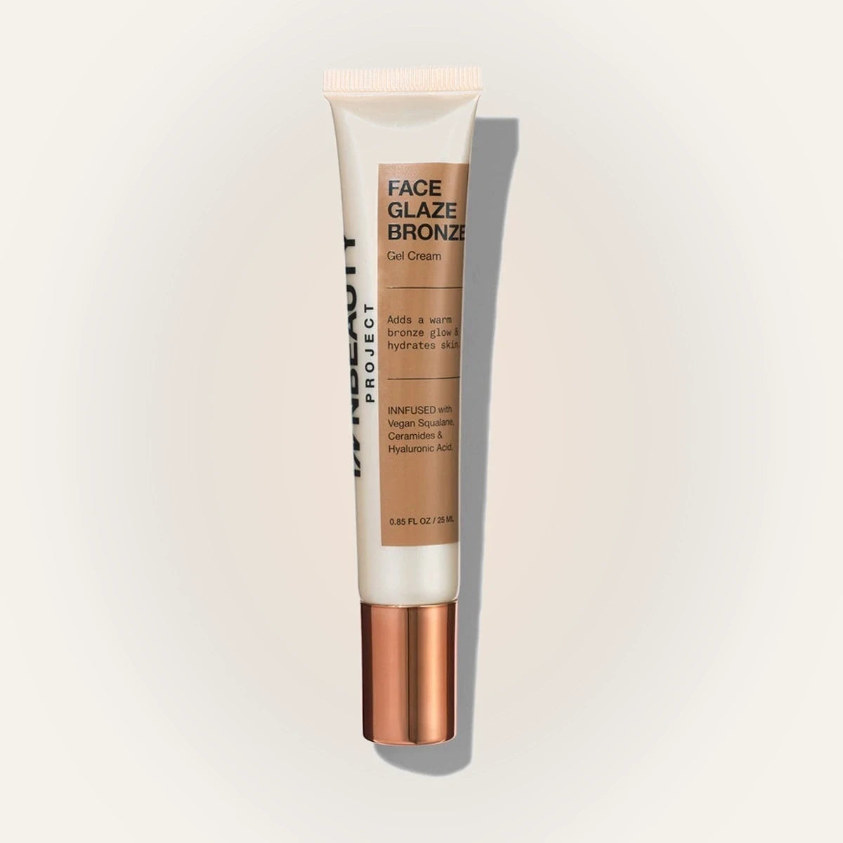 InnBeauty Project Face Glaze Bronze 25 ml, tubka z przodu ze złotym zakrętką | Ellemania