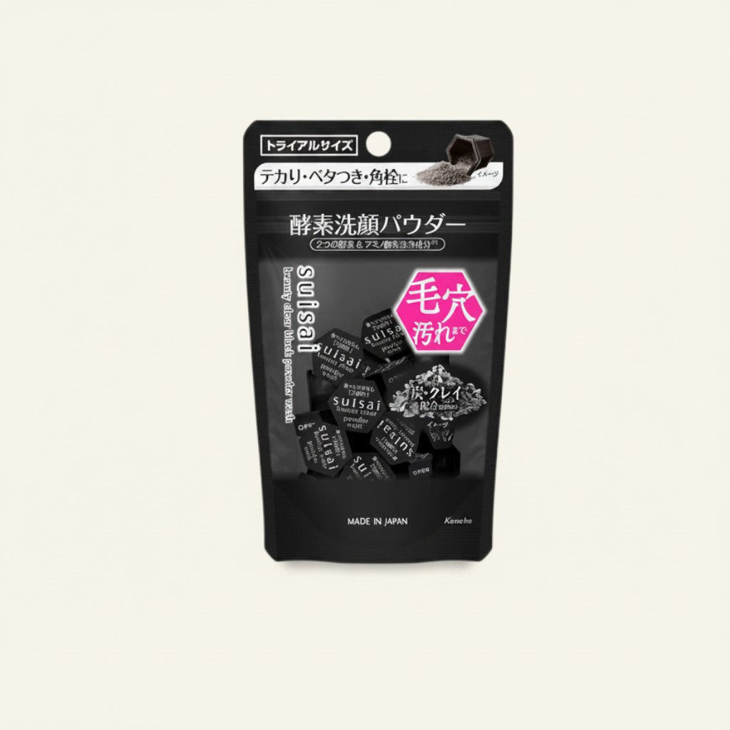 Ellemania Kanebo Suisai Beauty Clear Black enzymatyczny puder myjący w czarnych kapsułkach z węglem i glinką