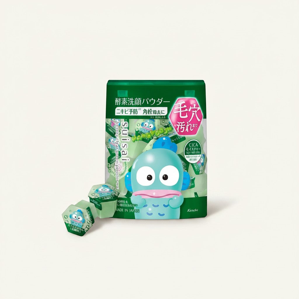 Ellemania Kanebo Suisai Beauty Clear Green enzymatyczny puder do mycia twarzy w kapsułkach z ekstraktem z centelli