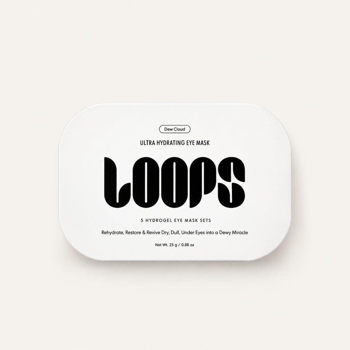 Loops Dew Cloud Eye Mask hydrożelowe maski pod oczy, 5 zestawów 25 g, pudełko z przodu | Ellemania