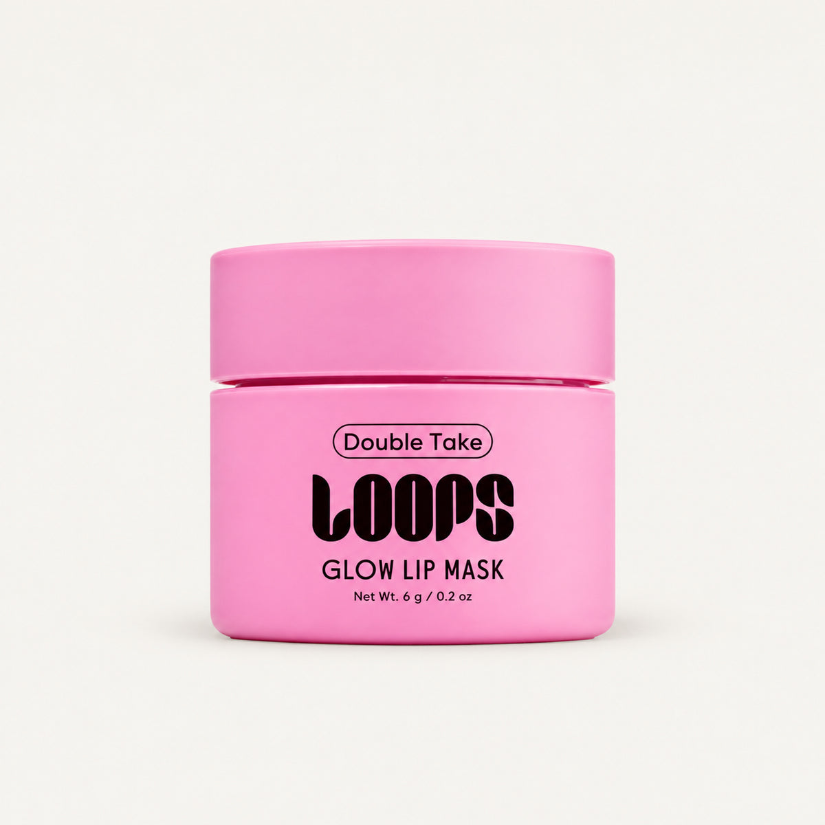 Loops Double Take Mini Lip Mask maska do ust 6 g, różowy słoiczek na jasnym tle | Ellemania
