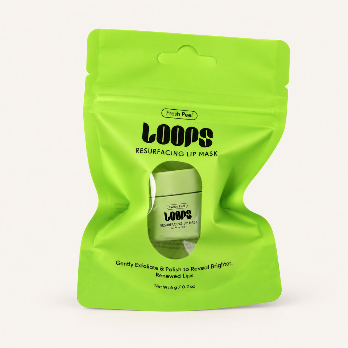 Loops Fresh Peel Mini Lip Mask złuszczająca maska do ust 6 g, saszetka ze słoiczkiem | Ellemania