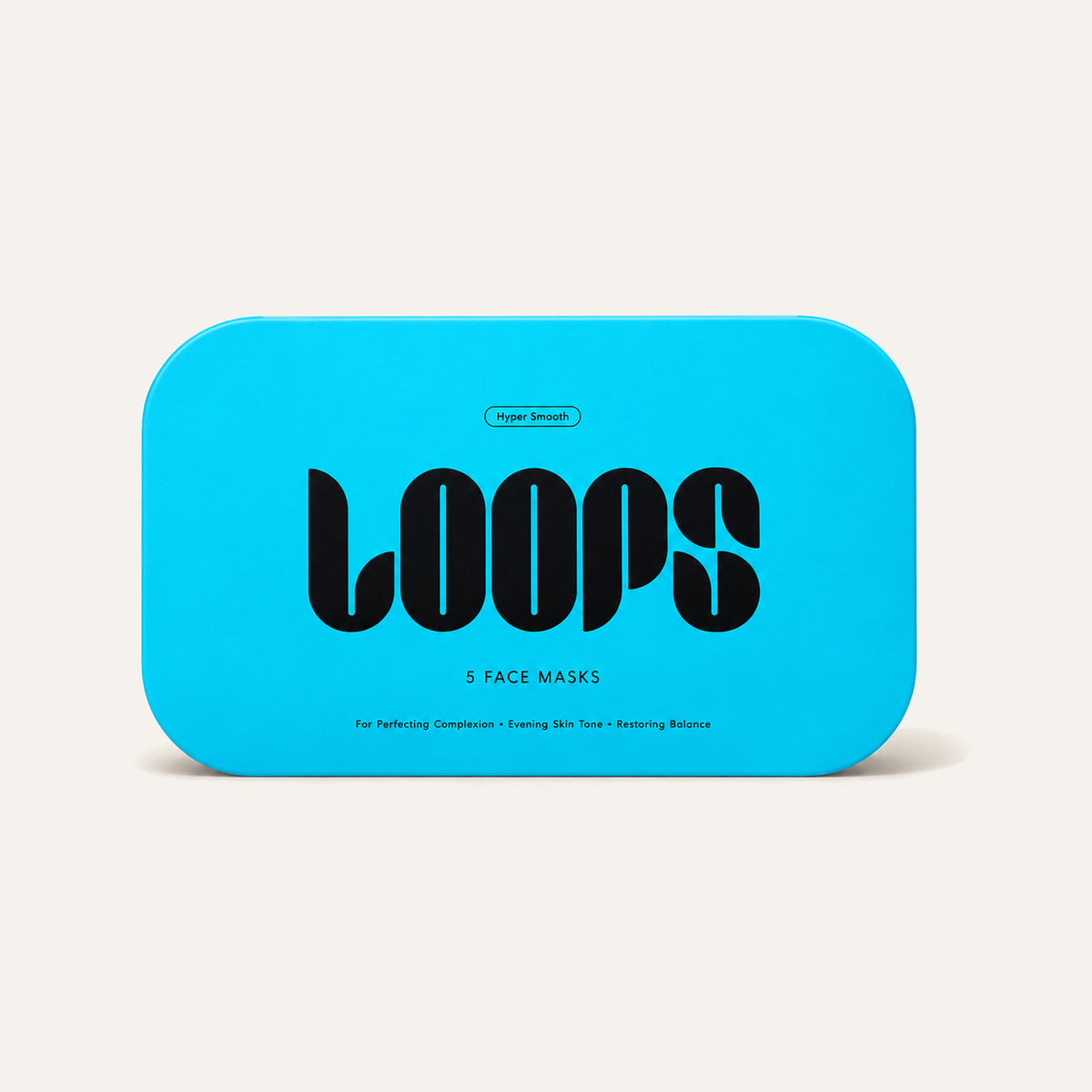Loops Hyper Smooth Dark Spot Hydrogel Face Mask 30 g, blue box, front view | Ellemania