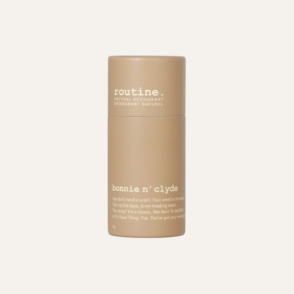 Routine Natural Beauty Deodorant Bonnie N’Clyde 50 g, tekturowe opakowanie z przodu | Ellemania