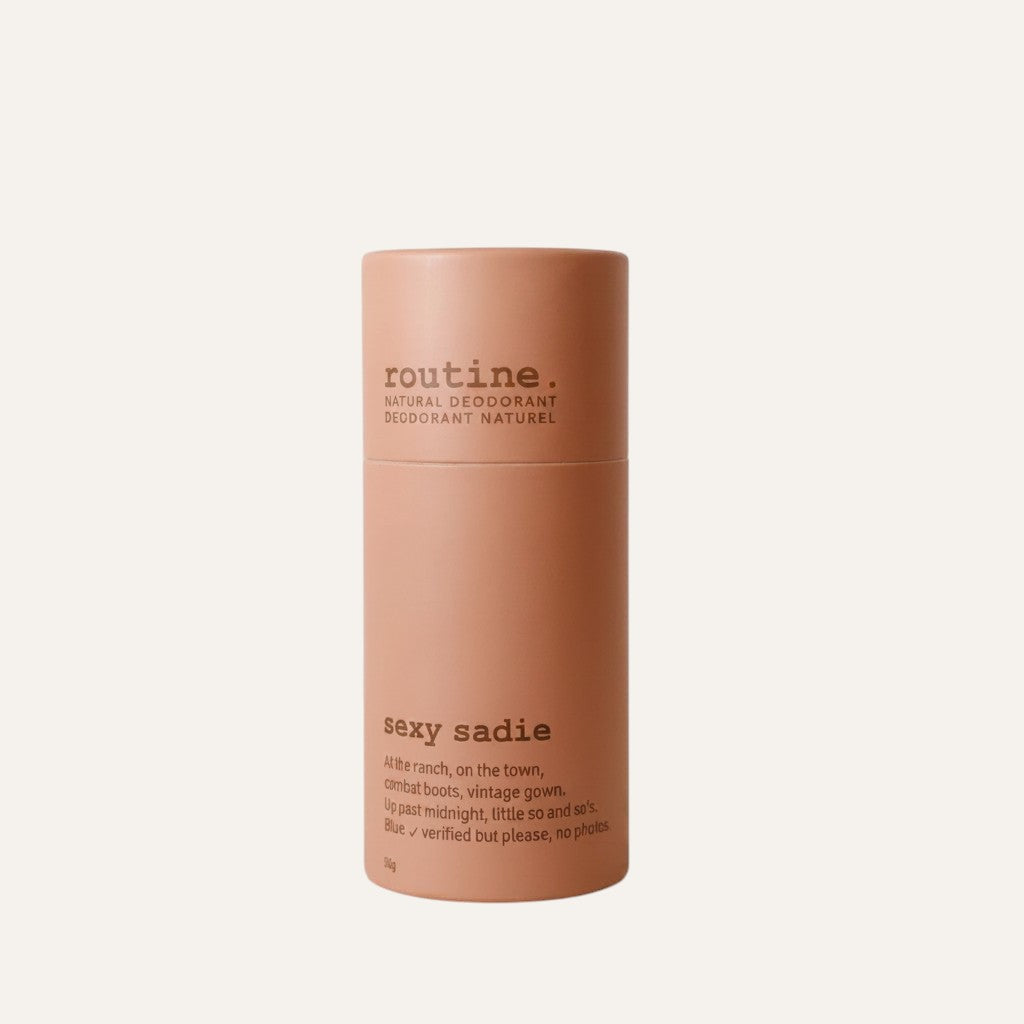 Routine Natural Deodorant Sexy Sadie 50 g, tekturowy tubowy pojemnik z przodu | Ellemania