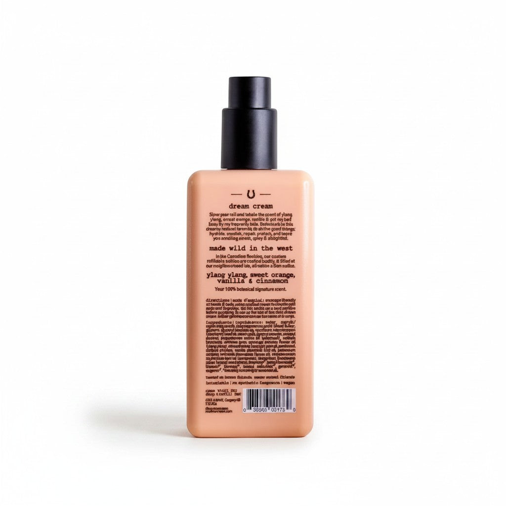 Naturalny krem do ciała ellemania Routine Natural Beauty z masłem shea i olejem żurawinowym w butelce 350 ml