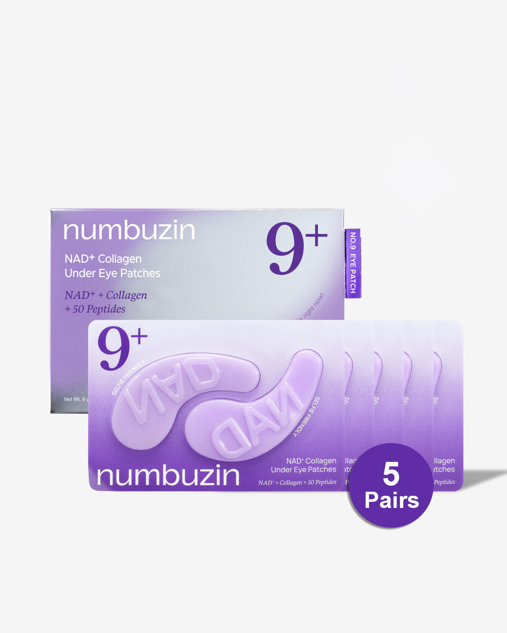 numbuzin No.9 NAD+ Collagen Under Eye Patches - opakowanie z 5 parami płatków | Ellemania