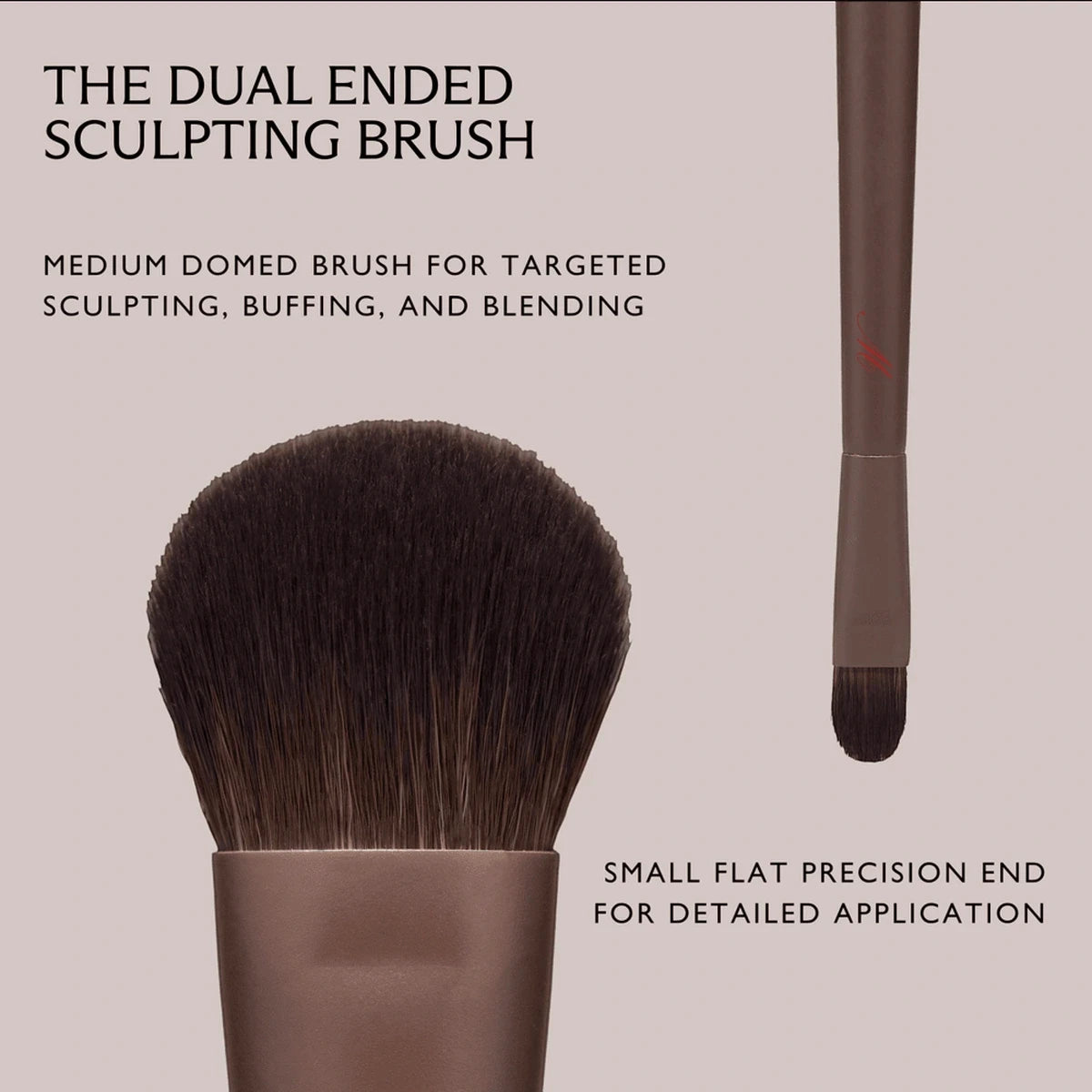 m.ph Underpainting Dual-Ended Sculpting Brush, dwustronny pędzel z dużą okrągłą końcówką i małą płaską | Ellemania