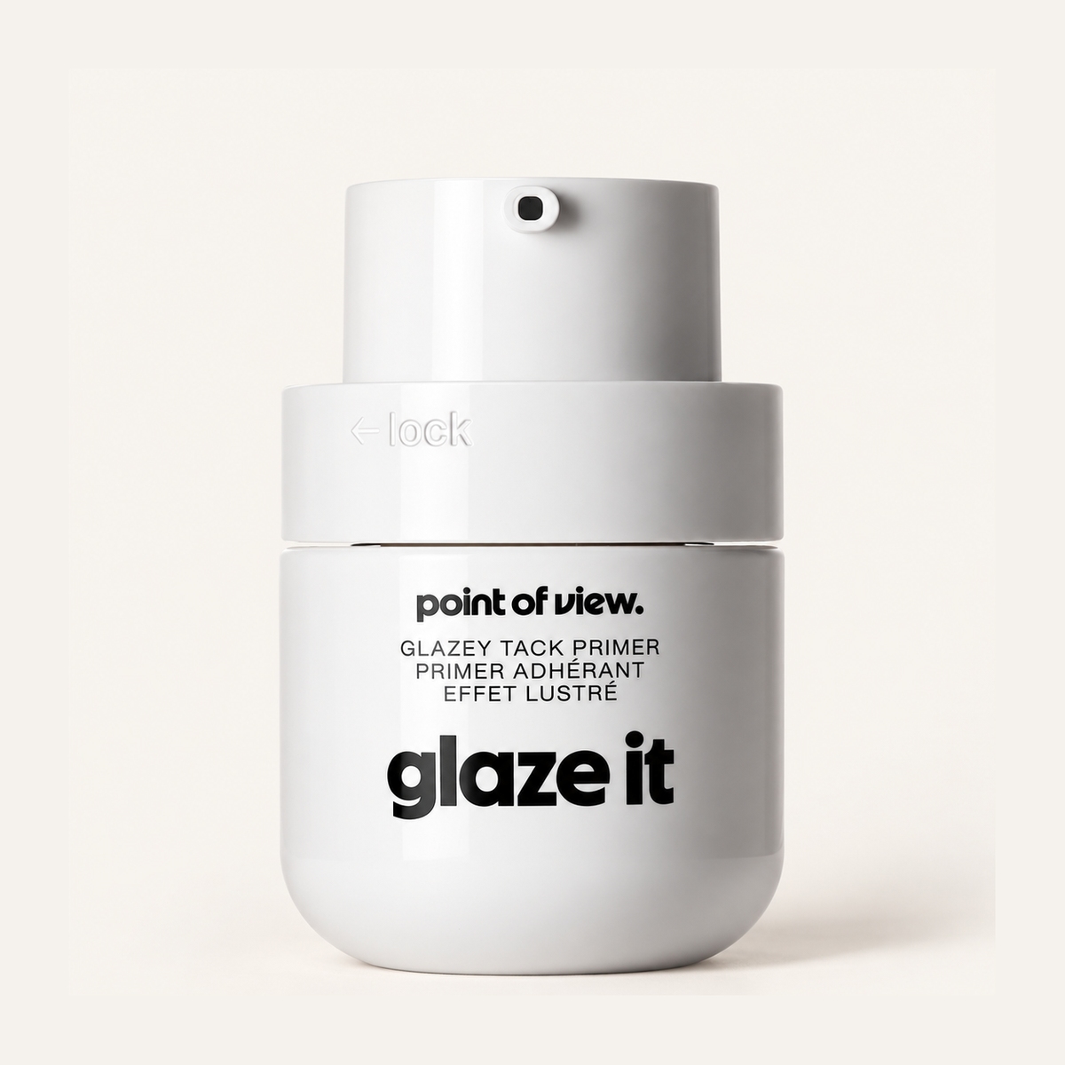 Point of View Glaze It 50 ml - white jar with a pump and the words glaze it | Ellemania