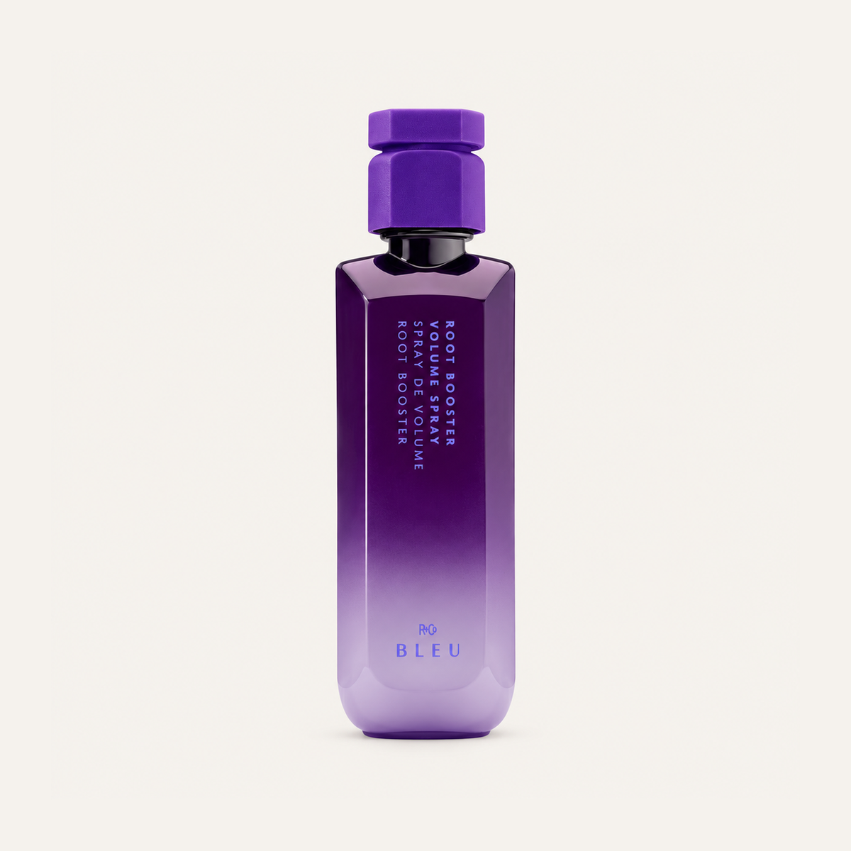 R+Co Bleu Root Booster Volume Spray 201 ml, purple bottle, front view | Ellemania