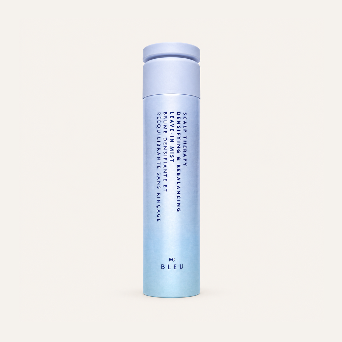 R+Co Bleu Scalp Therapy Leave-In Mist 162 ml, błękitna puszka z przodu | Ellemania