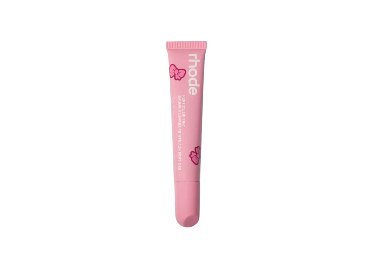 Rhode Peptide Lip Tint, różowy tubka z kokardkami na opakowaniu | Ellemania