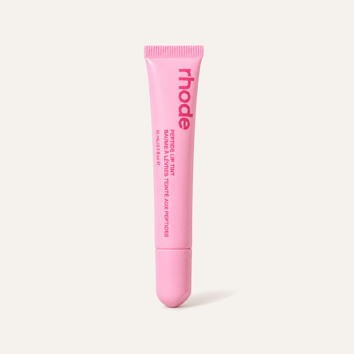 Rhode Peptide Lip Tint, pink tube, front view | Ellemania