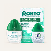 Rohto Cool Relief 13 ml, box and two small bottles with green caps | Ellemania