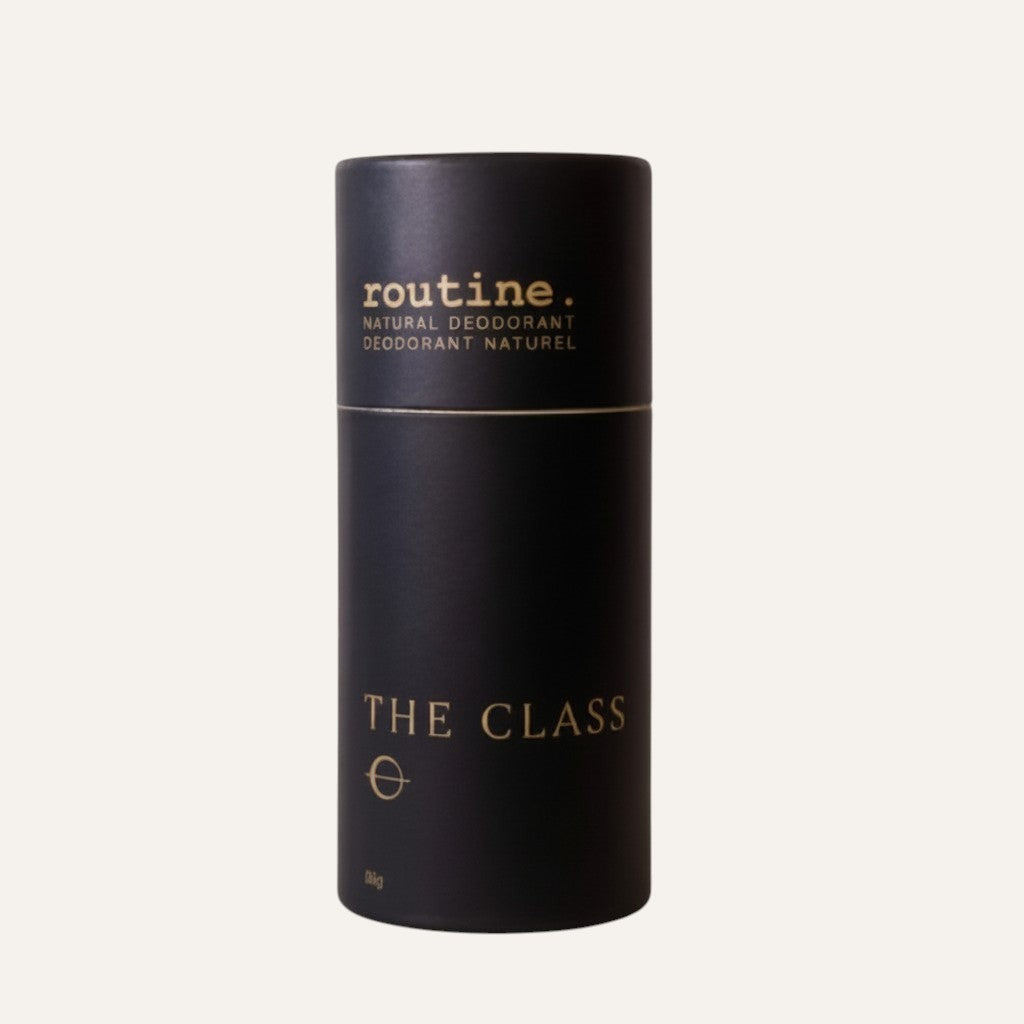 Routine Natural Deodorant 50 g The Class, czarne opakowanie z napisem The Class | Ellemania